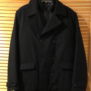 Previously Worn Men’s Kenneth Cole Mid-length Black Wool Coat
